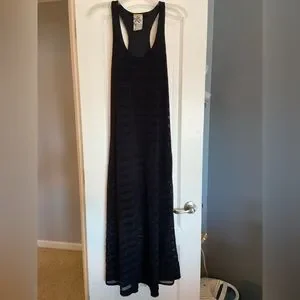 Lily Bleu Dresses Black Maxi Dress Tight Fitting Has Lining To